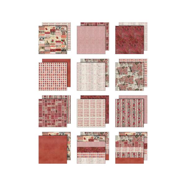 Idea-ology Palette Collection "Red" Paper Pack 8x8 Inch - 12 Bogen 