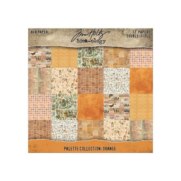 Idea-ology Palette Collection "Orange" Paper Pack 8x8 Inch - 12 Bogen 