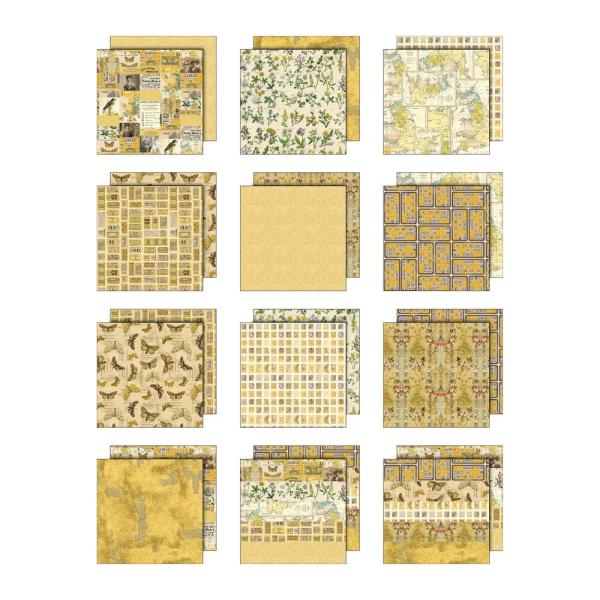 Idea-ology Palette Collection "Yellow" Paper Pack 12x12 Inch - 12 Bogen 