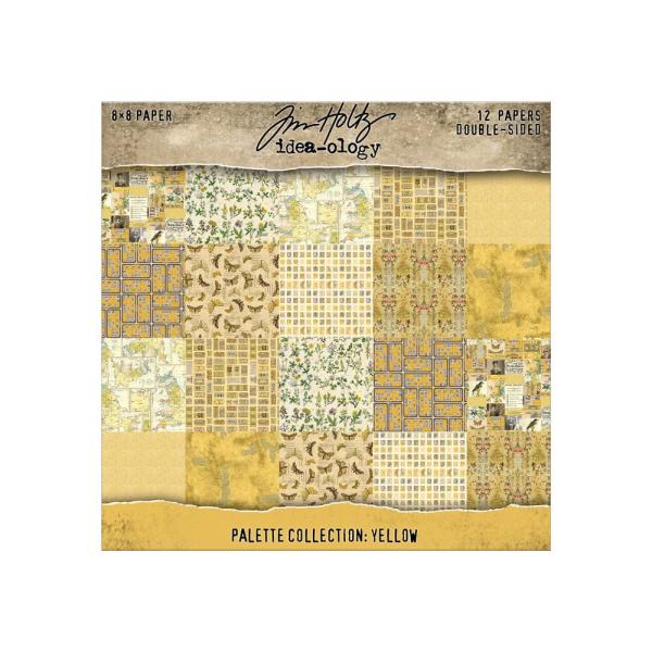 Idea-ology Palette Collection "Yellow" Paper Pack 8x8 Inch - 12 Bogen 