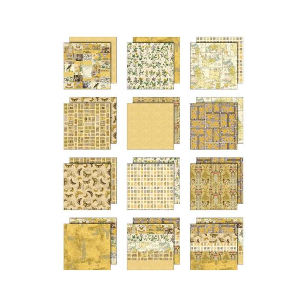 Idea-ology Palette Collection "Yellow" Paper Pack 8x8 Inch - 12 Bogen 