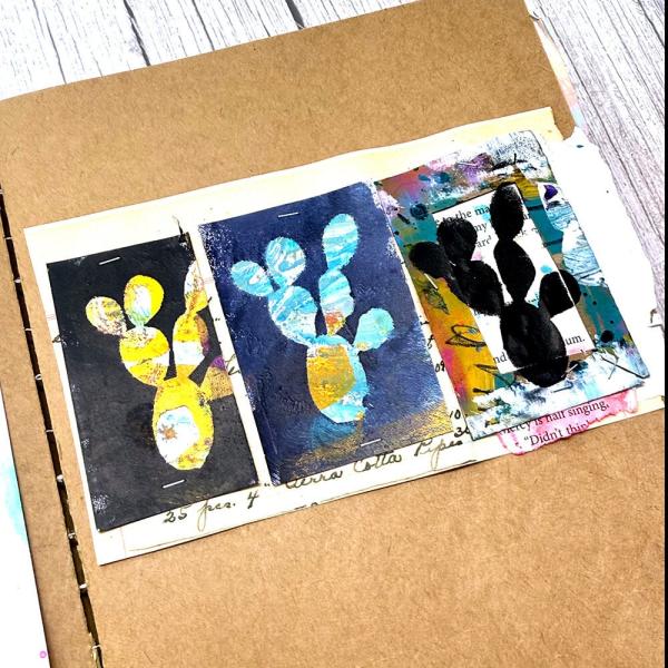 Ranger - Schablone Design by Dina Wakley "Cactus Masks" Media Stencil