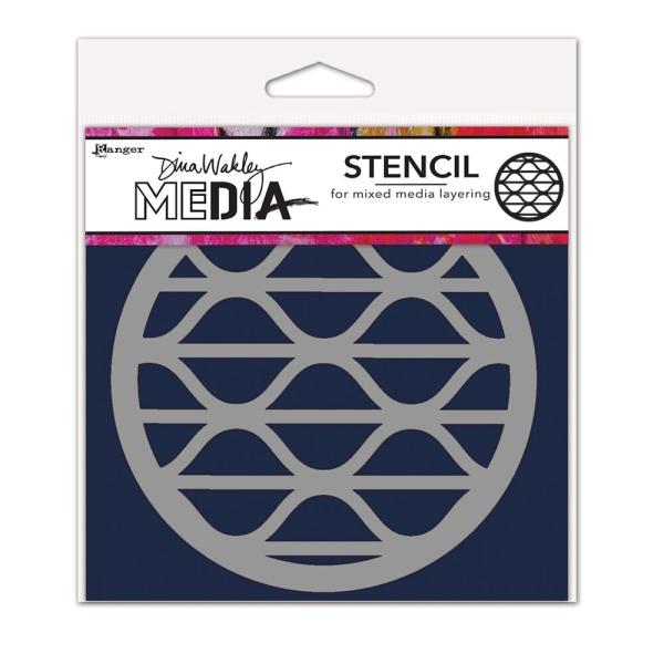 Ranger - Schablone Design by Dina Wakley "Groovy Coaster" Media Stencil