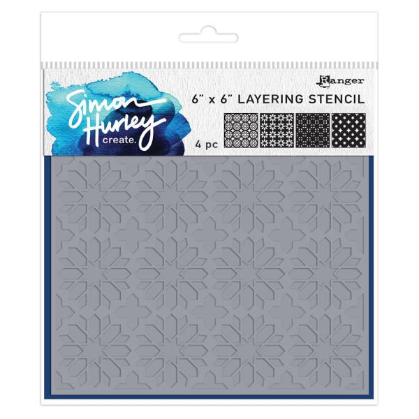 Ranger - Schablone "6x6 Inch Star Tile" Stencil Design by Simon Hurley create 
