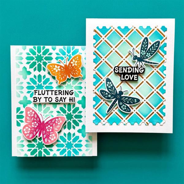 Ranger - Stempelset by Simon Hurley Create "Blooming Butterflies" Clear Stamps - Photopolymer Stempel
