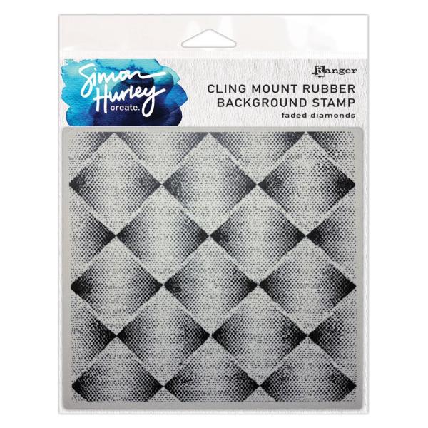 Ranger - Gummistempel by Simon Hurley Create "Faded Diamonds" Rubber Stamp