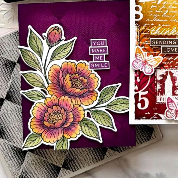Ranger - Gummistempel by Simon Hurley Create "Faded Diamonds" Rubber Stamp