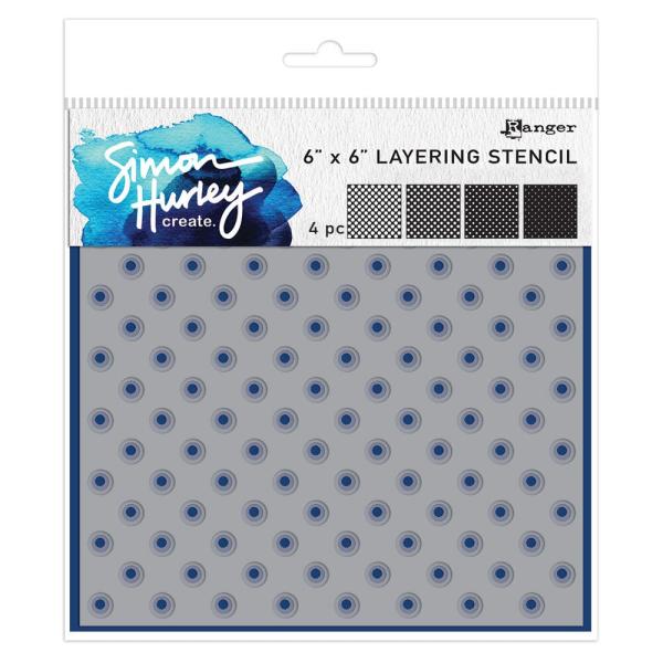 Ranger - Schablone "Polka Dots" Stencil Design by Simon Hurley create 