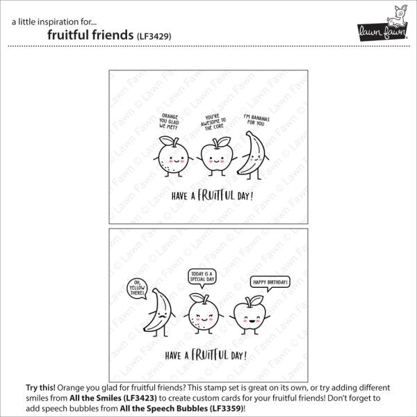 Lawn Fawn - Stempelset "Fruitful Friends" Clear Stamp
