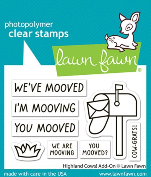 Lawn Fawn - Stempelset "Highland Cows!" Clear Stamp Add-On