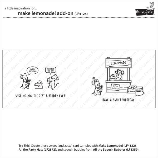 Lawn Fawn - Stempelset "Make Lemonade!" Clear Stamp Add-On