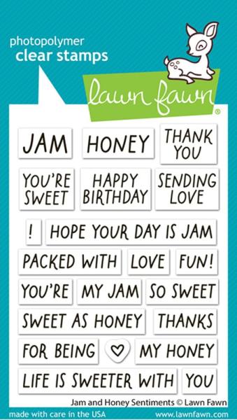 Lawn Fawn - Stempelset "Jam And Honey Sentiments" Clear Stamp