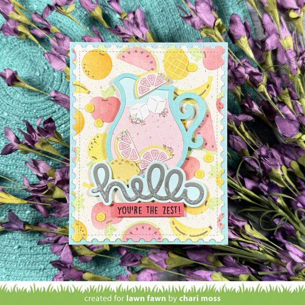 Lawn Fawn - Stanzschablone "Scripty Hello Outline Add-On" Dies