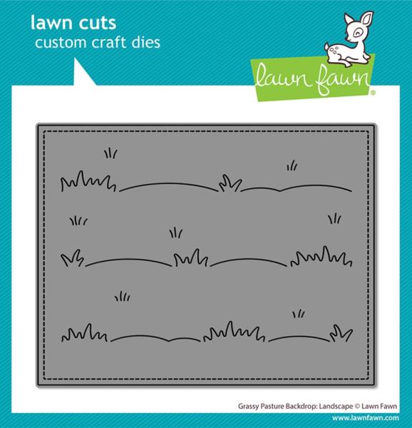 Lawn Fawn - Stanzschablone "Grassy Pasture Backdrop Landscape" Dies
