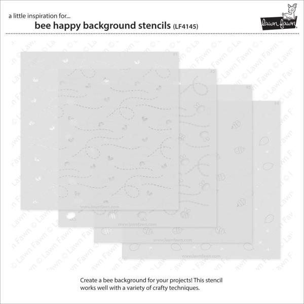 Lawn Fawn - Schablone "Bee Happy Background" Stencil