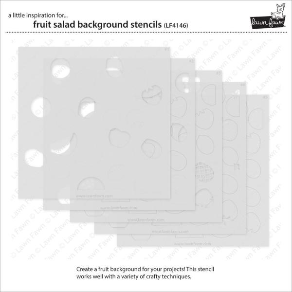 Lawn Fawn - Schablone "Fruit Salad Background" Stencil