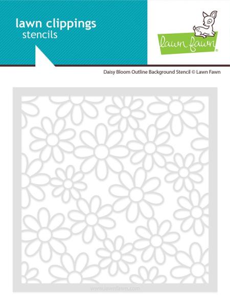 Lawn Fawn - Schablone "Daisy Bloom Outline Background" Stencil