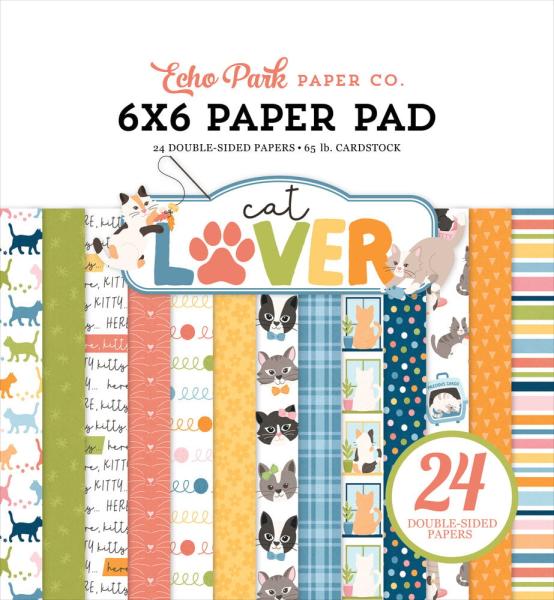 Echo Park - Designpapier "Cat Lover" Paper Pack 6x6 Inch - 24 Bogen