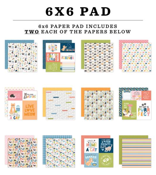 Echo Park - Designpapier "Cat Lover" Paper Pack 6x6 Inch - 24 Bogen