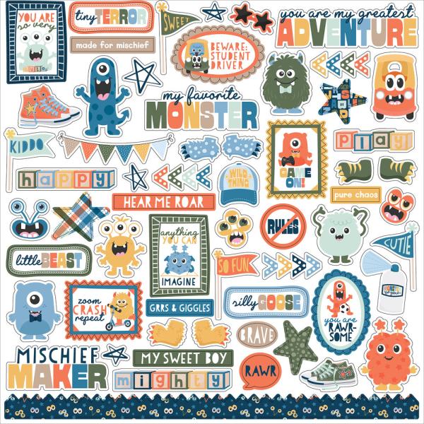Echo Park - Aufkleber "My Favorite Monster" Stickers