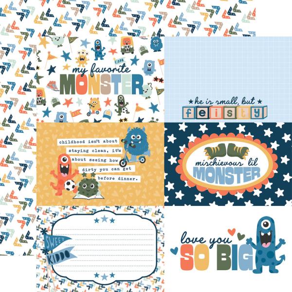 Echo Park - Designpapier "My Favorite Monster" Collection Kit 12x12 Inch - 12 Bogen