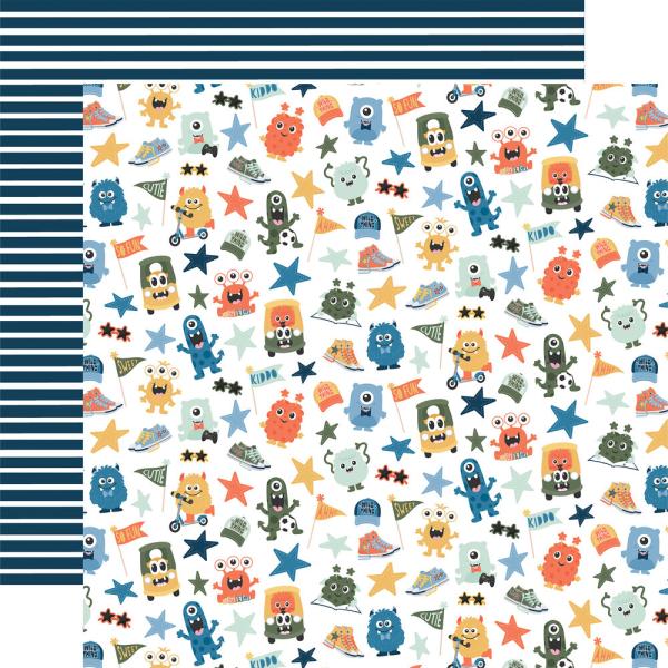 Echo Park - Designpapier "My Favorite Monster" Collection Kit 12x12 Inch - 12 Bogen