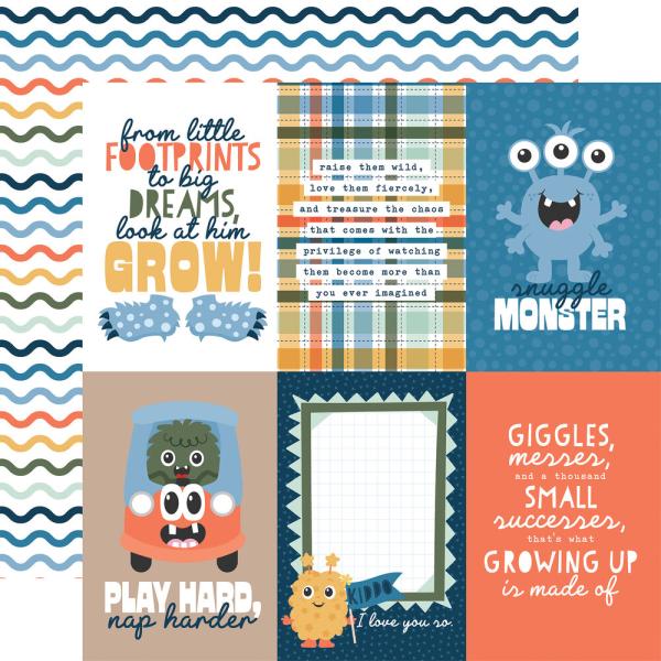 Echo Park - Designpapier "My Favorite Monster" Collection Kit 12x12 Inch - 12 Bogen
