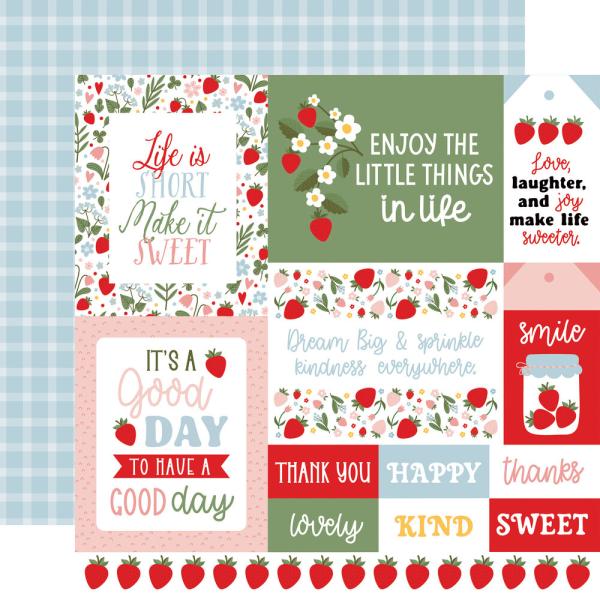 Echo Park - Designpapier "Strawberry Fields" Collection Kit 12x12 Inch - 12 Bogen