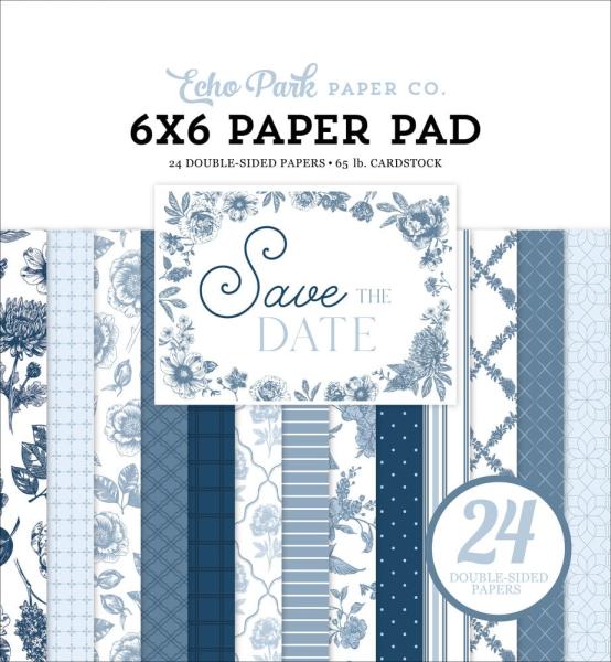 Echo Park - Designpapier "Save The Date" Paper Pack 6x6 Inch - 24 Bogen