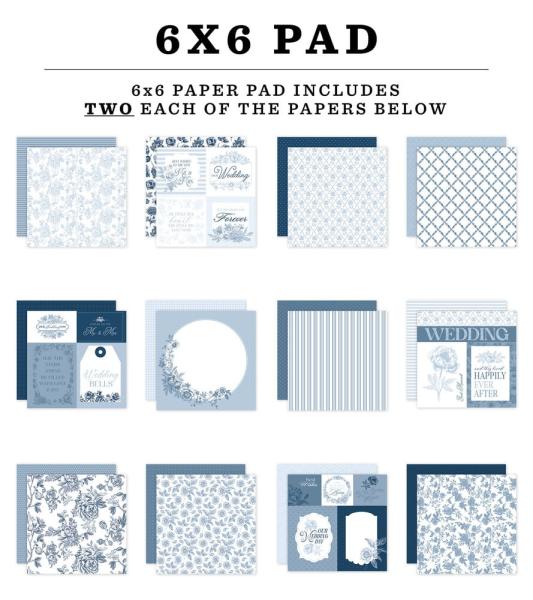 Echo Park - Designpapier "Save The Date" Paper Pack 6x6 Inch - 24 Bogen