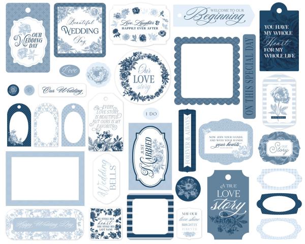 Echo Park - Stanzteile & Anhänger "Save The Date" Frames & Tags 