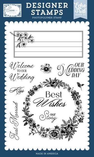 Echo Park - Stempelset "Best Wishes Wedding" Clear Stamps