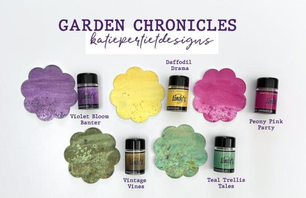 Lindys Stamp Gang - Pigmentpulver "Katie Pertiet's Garden Chronicles" Flat Magical Shaker Set - 5x10g