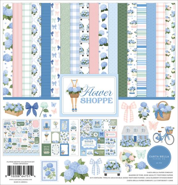 Carta Bella - Designpapier "Flower Shoppe" Collection Kit 12x12 Inch - 12 Bogen  