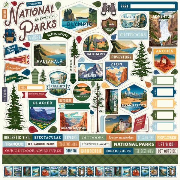 Carta Bella - Designpapier "National Parks No. 2" Collection Kit 12x12 Inch - 12 Bogen  