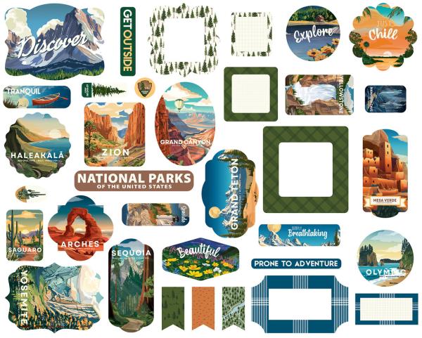Carta Bella - Stanzteile "National Parks No. 2" Ephemera