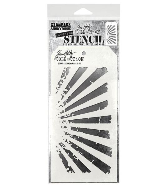 Stampers Anonymous - Schablone "Rays" Layering Stencil Design by Tim Holtz