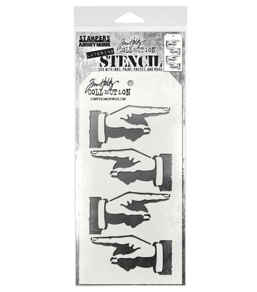 Stampers Anonymous - Schablone "Direction" Layering Stencil Design by Tim Holtz