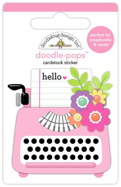 Doodlebug Design - Sticker "Color Me Crafty Just A Note" Doodle-Pops 