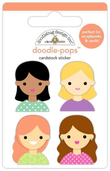 Doodlebug Design - Sticker "Color Me Crafty Bff'S" Doodle-Pops 