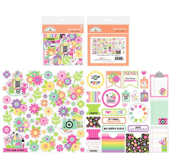 Doodlebug Design - Stanzteile "Color Me Crafty" Bits & Pieces