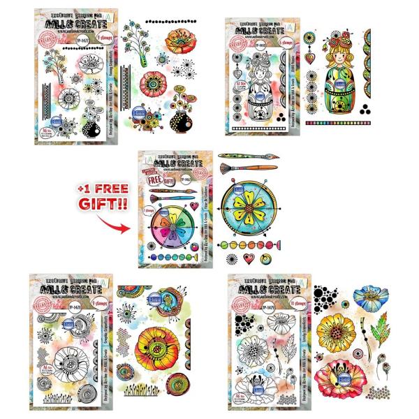 AALL and Create - Stempelset A6 "Lovely Couleurs by Azoline" Clear Stamps