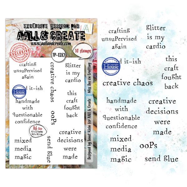 AALL and Create - Stempel A6 "Miss Dee on Crafting by Janet Klein" Clear Stamps
