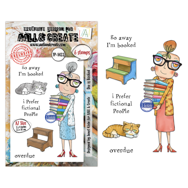 AALL and Create - Stempel A7 "Dee is Booked by Janet Klein" Clear Stamps