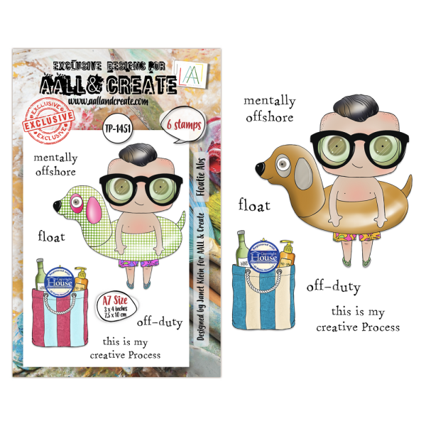 AALL and Create - Stempel A7 "Floatie Abs by Janet Klein" Clear Stamps