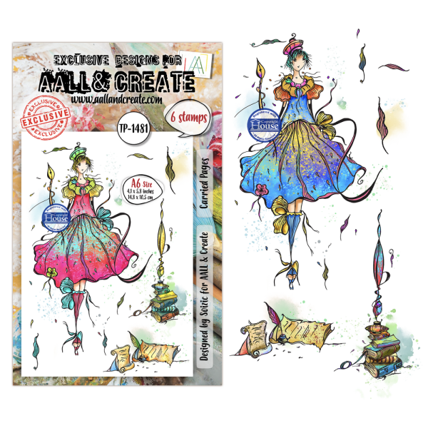 AALL and Create - Stempel A6 "Carried Pages by Soizic" Clear Stamps