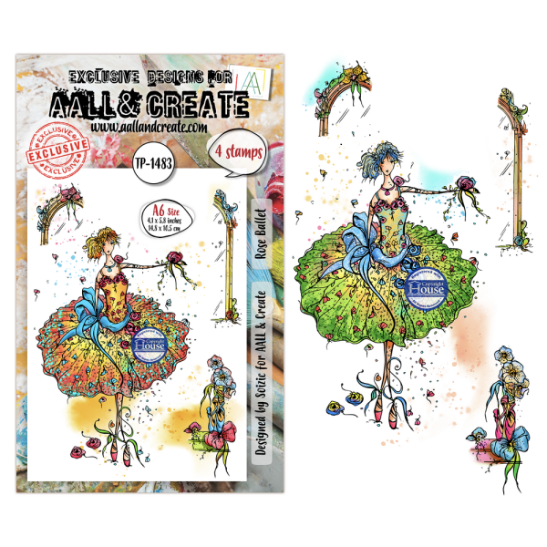 AALL and Create - Stempel A6 "Rose Ballet by Soizic" Clear Stamps