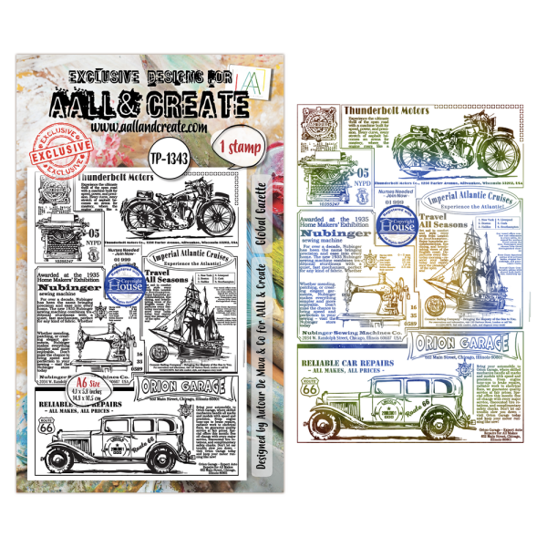 AALL and Create - Stempel A6 "Global Gazette by Autour De Mwa & Co" Clear Stamps