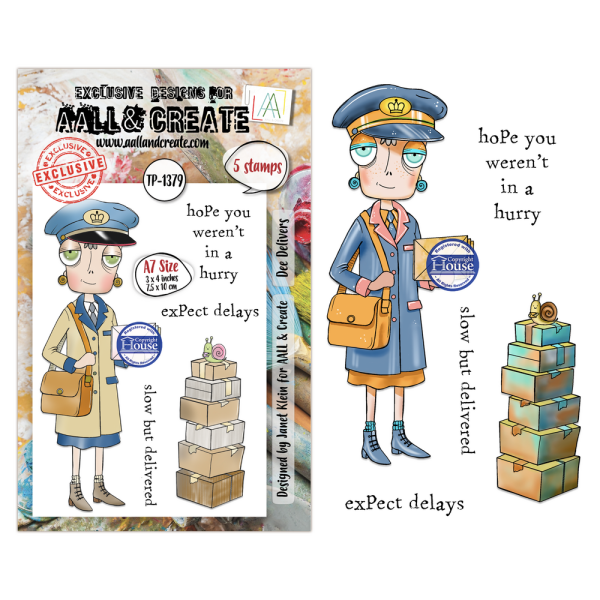 AALL and Create - Stempel A7 "Dee Delivers by Janet Klein" Clear Stamps