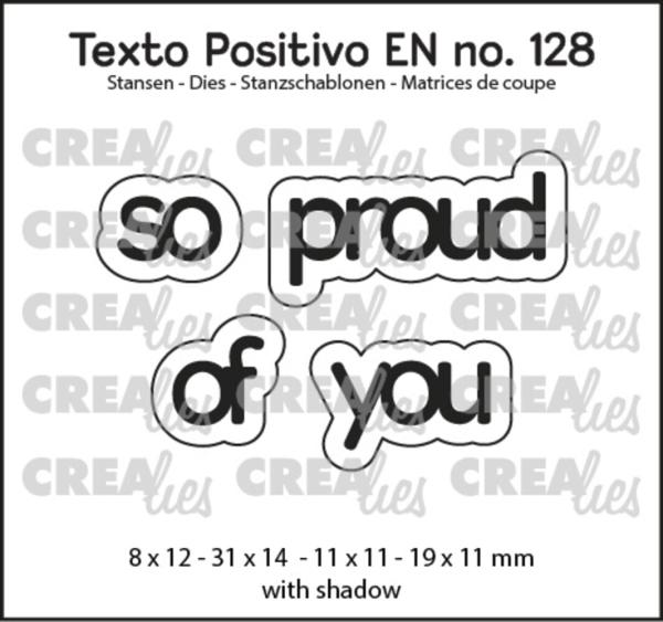 Crealies - Stanzschablone "English So Proud Of You" Texto Positivo Dies